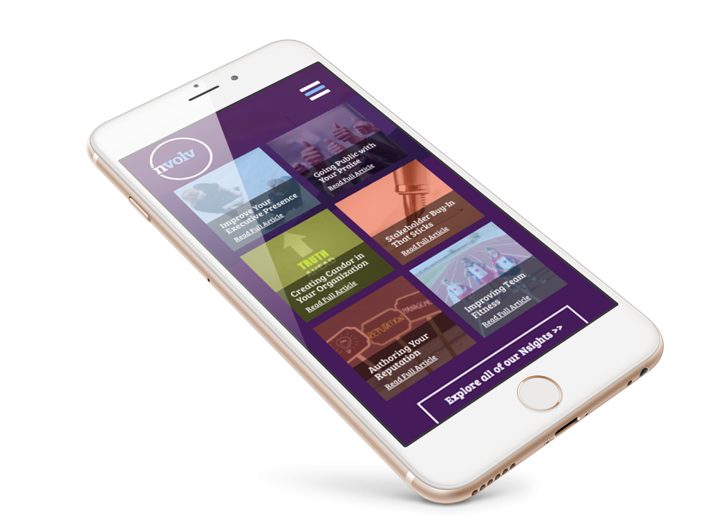 Nvolv Mobile Website Design