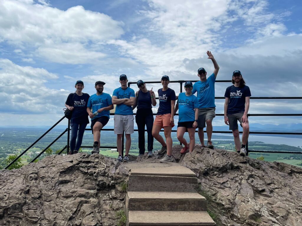 Hark team members on Mount Philo summit