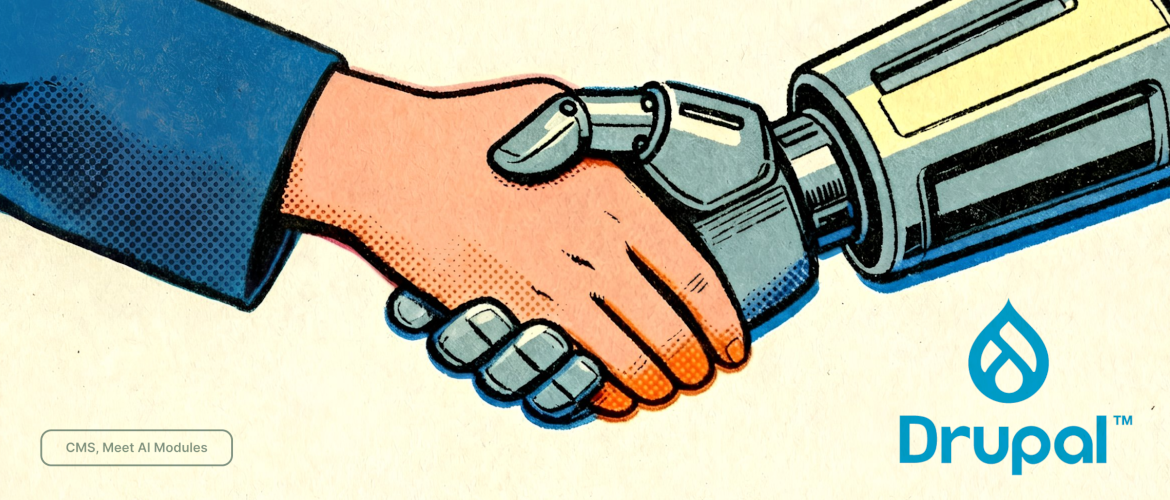 Human & robot shaking hands
